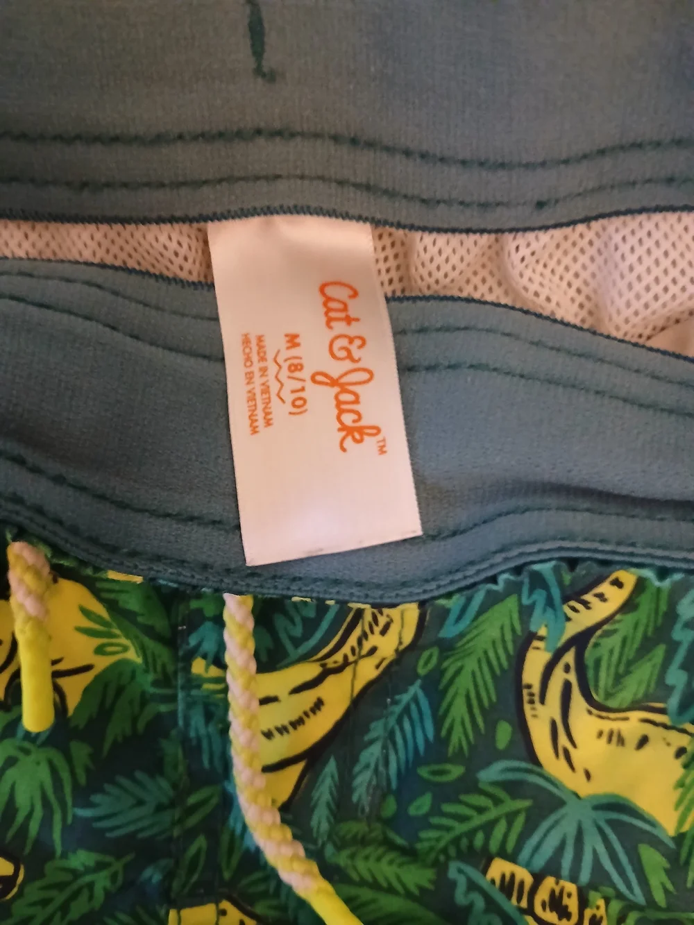 Cat & Jack Green and Yellow Dinosaur Print Hybrid Shorts